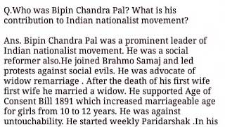 Bipin Chandra Pal His ideology and contribution to Indian Nationalist movement [upl. by Helaine]