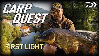 FIRST LIGHT  Carp Fishing in Europe  CARP QUEST  Daiwa Carp [upl. by Kip]