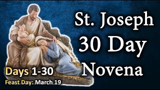 30 Day Novena to St Joseph  Powerful Prayer [upl. by Llertnahs]