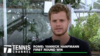 Yannick Hanfmann Talks About Why He Loves Playing On Clay And His Time At USC  Rome First Round [upl. by Acinot703]