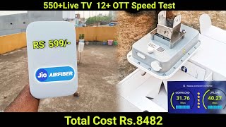 jio airfiber  jio airfiber installation  jio airfiber installation process  jio fiber speed test [upl. by Aliakam639]