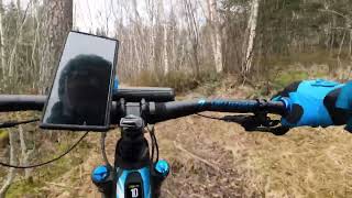 Trail riding in the woods with my Specialized Turbo Levo comp carbon emtb [upl. by Loggins581]