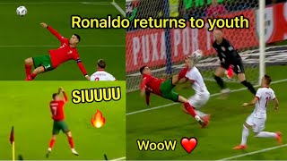 Cristiano Ronaldo in his youthful from scored a wonderful goal and qualified for portugal ❤️🇵🇹✨ [upl. by Inah4]