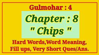 Gulmohar 4  Chapter 8 quotChipsquot Question Answers with full Explanation in hindi and english language [upl. by Lleder]