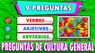 Verbos Adjetivos Y Adverbios 🌍 TestTrivialQuiz ⁉ 🧠 9 PREGUNTAS [upl. by Delp]