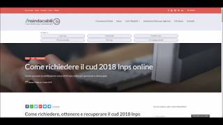 Certificazione unica 2018 Inps online come richiederla [upl. by Hobard]