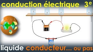 Solutions conductrices ou pas  PhysiqueChimie  BREVET  Collège 3e [upl. by Enaled]