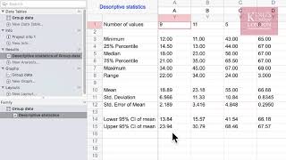 Descriptive Statistics and Normality test in GraphPad Prism [upl. by Obeded]