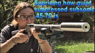 Surprising how quiet a suppressed subsonic 4570 is [upl. by Earazed778]