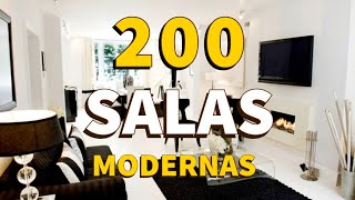 200 SALAS MODERNAS CON IDEAS GENIALES DE DECORACION DE INTERIORES  COLORES MUEBLES Y LUCES LED [upl. by Prior]