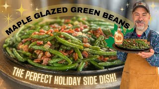 Maple Glazed Green Beans  Easy Thanksgiving amp Holiday Side Dish [upl. by Rizika280]