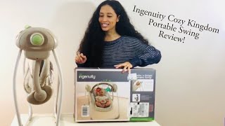 Ingenuity Portable Swing  Cozy Kingdom Review [upl. by Carine]