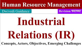 Industrial Relations in HRM IR Industrial Relations Objectives industrial relations in hindi [upl. by Negyam]