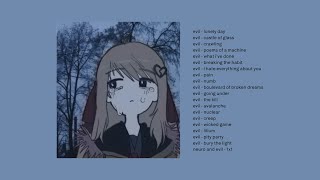 evil neuros emo karaoke mix to drown in melancholy  evil neuro karaoke covers playlist [upl. by Oznol]