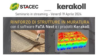 Rinforzo di strutture in muratura con il software FaTA Next e i prodotti Kerakoll [upl. by Benji532]