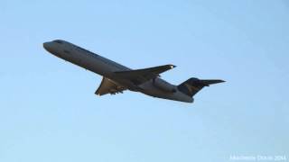 Alliance Airlines Fokker 100 VHFWH  Takeoff Runway 01  Brisbane Airport FULL HD [upl. by Ahsilif]