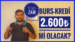 KYK BURS KREDİSİ 2600₺ Mİ OLACAK BURS KREDİ ZAMMI ZAMLI BURS ÖDEMESİ NE ZAMAN [upl. by Htebasil]