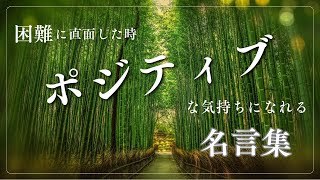 困難に直面した時【 ポジティブ 】になれる名言集｜簡単な言葉だから伝わる [upl. by Cimah948]