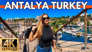 Beautiful Day In Antalya Turkey 2023  4K WALKING TOUR [upl. by Alberta352]