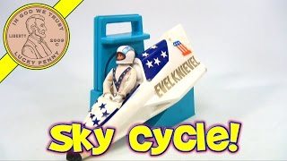 Vintage 1974 Evel Knievel Canyon Sky Cycle with Energizer Playset Ideal Toys  Snake River Jump [upl. by Ahsla789]