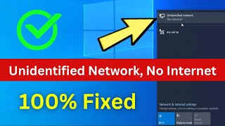 Fix Unidentified Network No Internet Windows 10 Laptop PC  UNIDENTIFIED NETWORK No Internet Access [upl. by Krystyna]