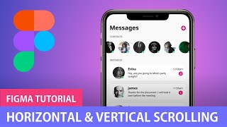 Horizontal amp Vertical Scrolling  Figma Tutorial [upl. by Kurtis404]