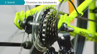 Shimano FahrradSchaltung  Schaltwerk perfekt einstellen  Bergsteiger Fahrrad [upl. by Aicen]