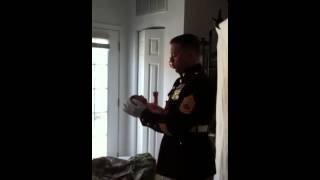 Marine Dad soothes newborn with military cadence [upl. by Eila817]