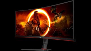 AOC Gaming CU34G2XPBK 34″ curved monitor with WQHD 180Hz panel launched [upl. by Rose]