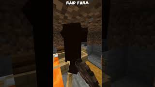 OP Raid Farm EXPLOIT in Minecraft Fast amp Easy Build SHORTS [upl. by Solis]