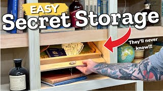 Making Hidden Storage Compartments  Next Level Cabinet Making [upl. by Greerson253]