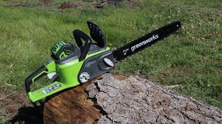 My first cordless chainsaw Greenworks GMAX 40V 16 inch Tinker Tools Ep1 [upl. by Haggi665]