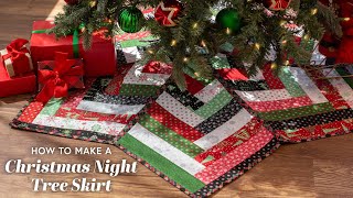 How to Make the Christmas Night Tree Skirt  a Shabby Fabrics Tutorial [upl. by Alina695]