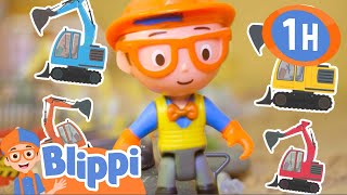 The Excavator Song  Blippi Toy Play  Fun Kids Toys  Playtime Video [upl. by Onitnatsnoc]