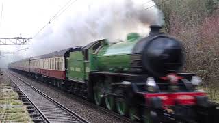 B1 61306 Mayflower at full speed through Hartford  Pennine Moors Christmas Cracker  211222 [upl. by Edie]