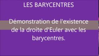 Barycentre  La droite dEuler  Démonstration à laide des barycentres [upl. by Ury]