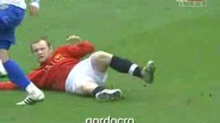 Rooney Tries to Break Kranjcars Leg [upl. by Georg]