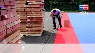 Gerflor Sports Court Powergame Plus  outdoor interlocking tiles [upl. by Ais]