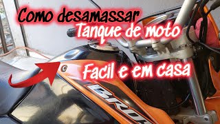 como desamassar tanque de moto [upl. by Milks]