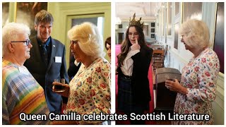 Queen Camilla welcomed leading Scottish writers in celebration of Scottish literacy [upl. by Proudlove]