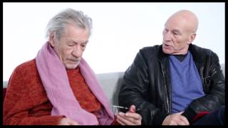 Besties Ian McKellen amp Patrick Stewart on Envy quotStar Trekquot Costumes amp the Gandalf Face [upl. by Fia]