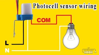 photocell sensor wiring practical video [upl. by Bouzoun]