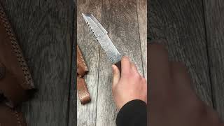 Damascus Steel Custom Handmade Hunting Tracker knife [upl. by Lajib]