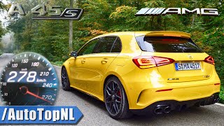 MERCEDES AMG A45 S 421HP  0278kmh ACCELERATION amp TOP SPEED by AutoTopNL [upl. by Aicilf157]