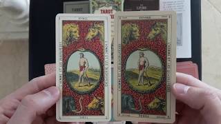 REVIEW  Comparatif Tarot Egyptien Oracle des dames Etteilla  Livre de Thoth  Dusserre Lo Scarabeo [upl. by Shermie]