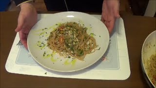 Spaghetti integrali con Alici Capperi e Olive Chef Stefano Barbato [upl. by Haeckel]