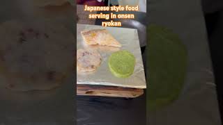 Japanese style food serving in onsen ryokan onsen ryokan foodvlog selfcook [upl. by Anul]