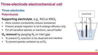 Ch 32 Voltammetric ThreeElectrode Cell [upl. by Wack]