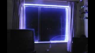 LED strip lights Simple installation around a window [upl. by Nilpik914]