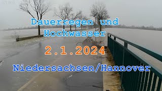 Hochwasser Dauerregen ► Niedersachsen Raum Hannover 212024 [upl. by Adall971]